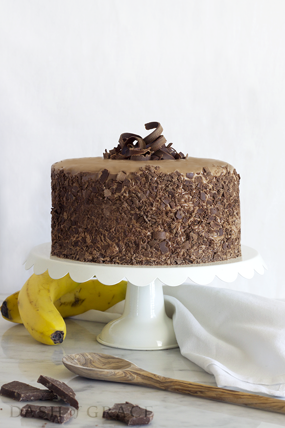 Banana Cake with Milk Chocolate Sour Cream Ganache Recipe