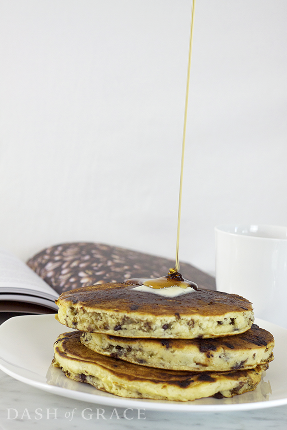 Fluffy Chocolate Chip Buttermilk Pancakes Recipe