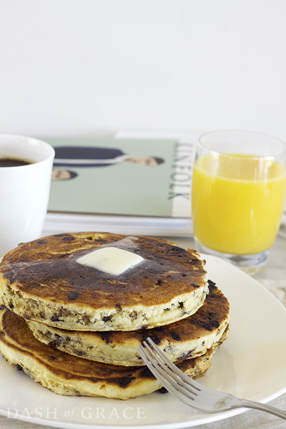 Fluffy Chocolate Chip Buttermilk Pancakes Recipe