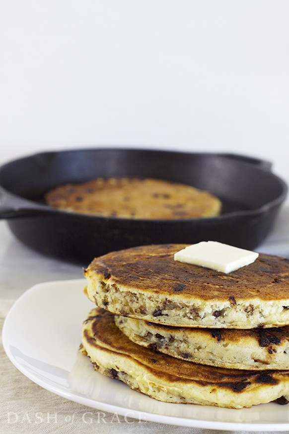 Fluffy Chocolate Chip Buttermilk Pancakes Recipe