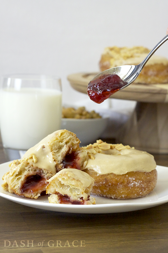 Peanut Butter & Jelly Croissant Donuts Recipe