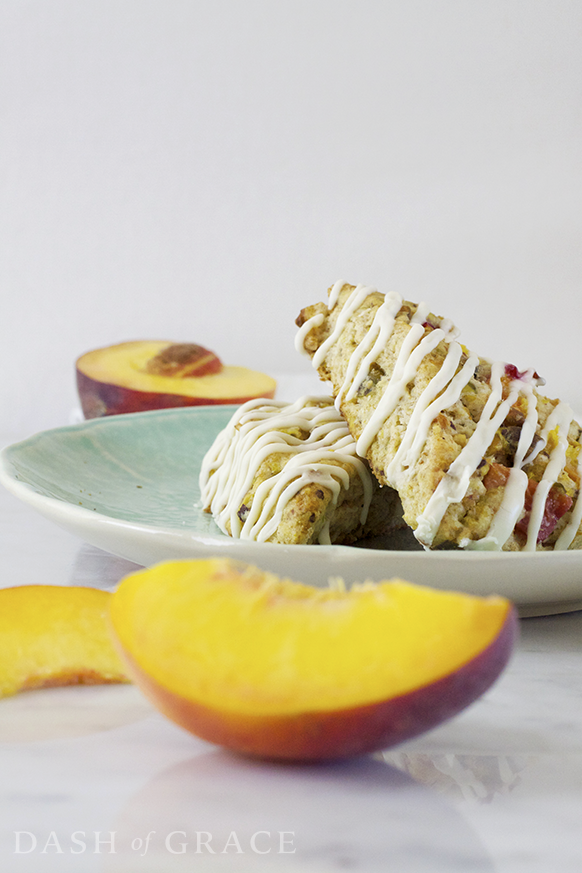 Peach Pistachio Scones Recipe