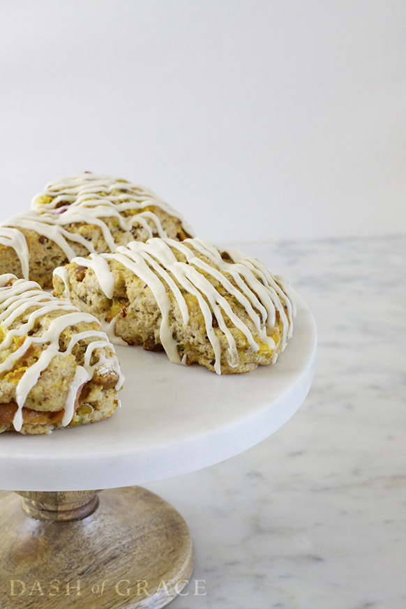 Peach Pistachio Scones Recipe