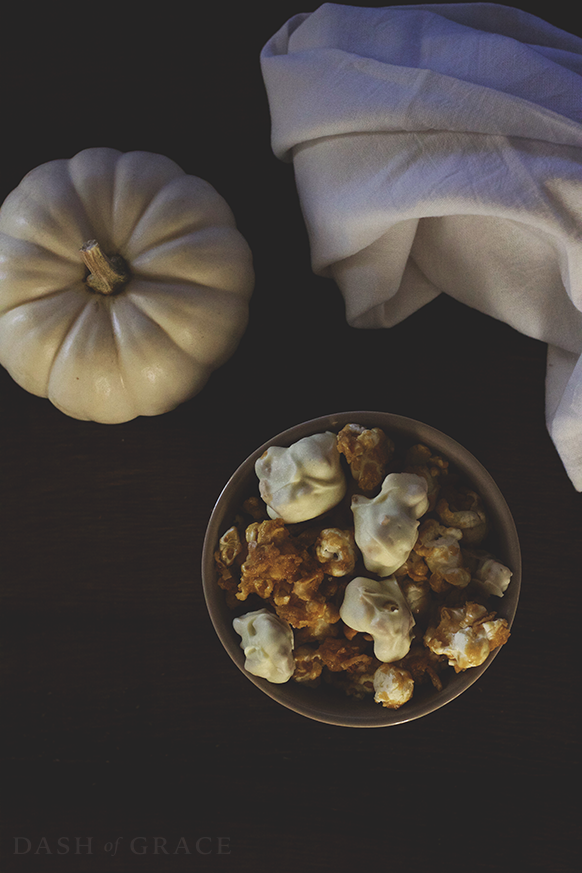 White Chocolate Coconut Cashew Caramel Corn Recipe