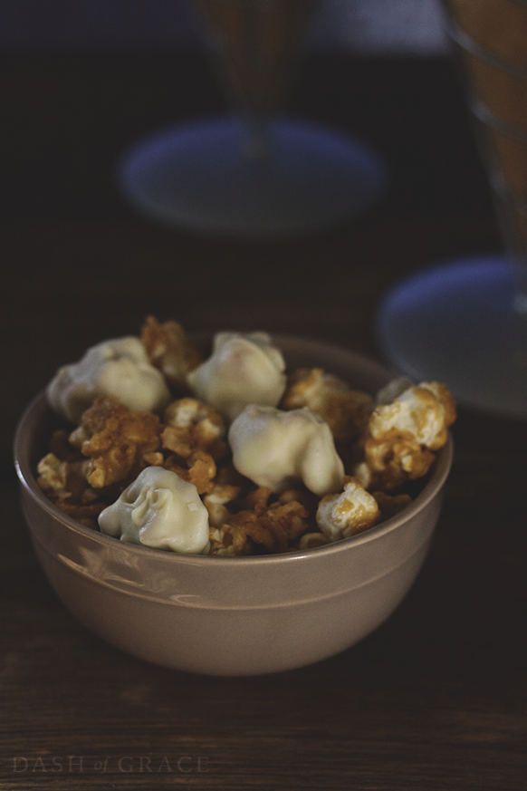 White Chocolate Coconut Cashew Caramel Corn Recipe