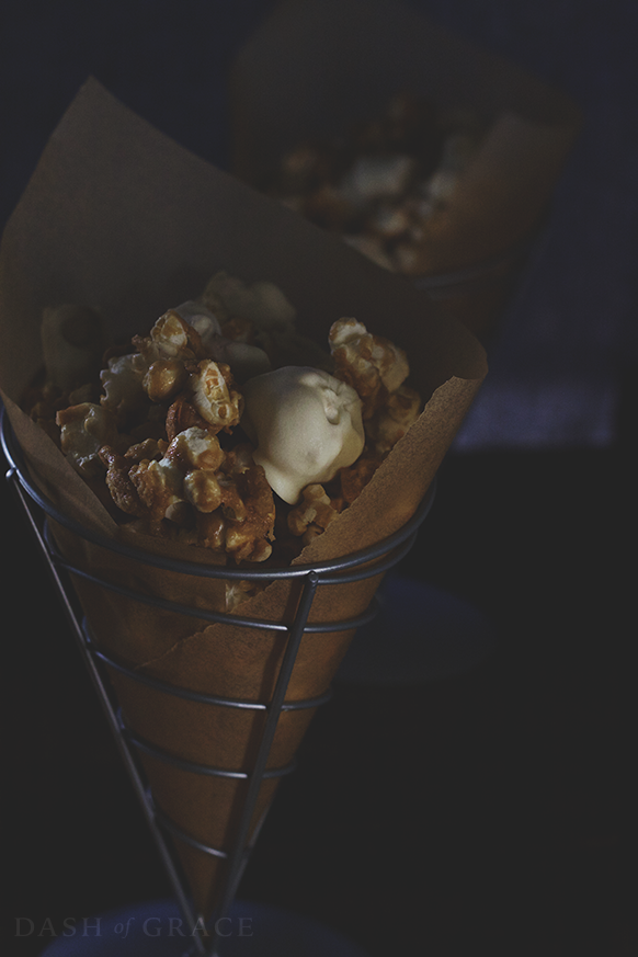 White Chocolate Coconut Cashew Caramel Corn Recipe