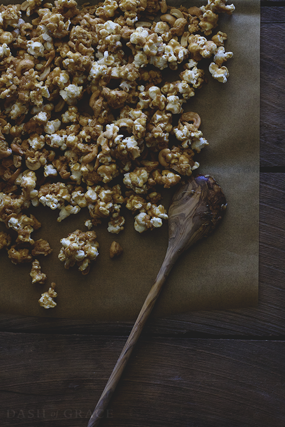 White Chocolate Coconut Cashew Caramel Corn Recipe