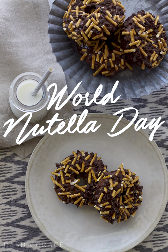 Nutella Dark Chocolate Salted Pretzel Donuts Recipe