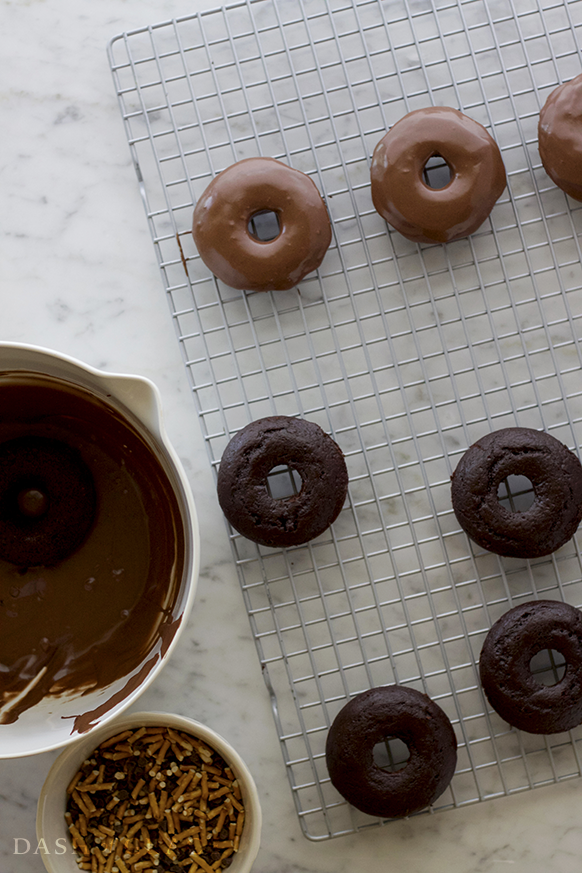 Nutella Dark Chocolate Salted Pretzel Donuts Recipe