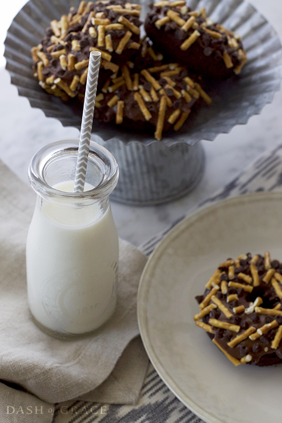 Nutella Dark Chocolate Salted Pretzel Donuts Recipe