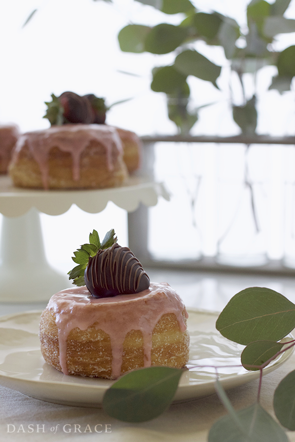 Chocolate Covered Strawberry Croissant Donuts (Cronuts) Filled with Nutella Recipe