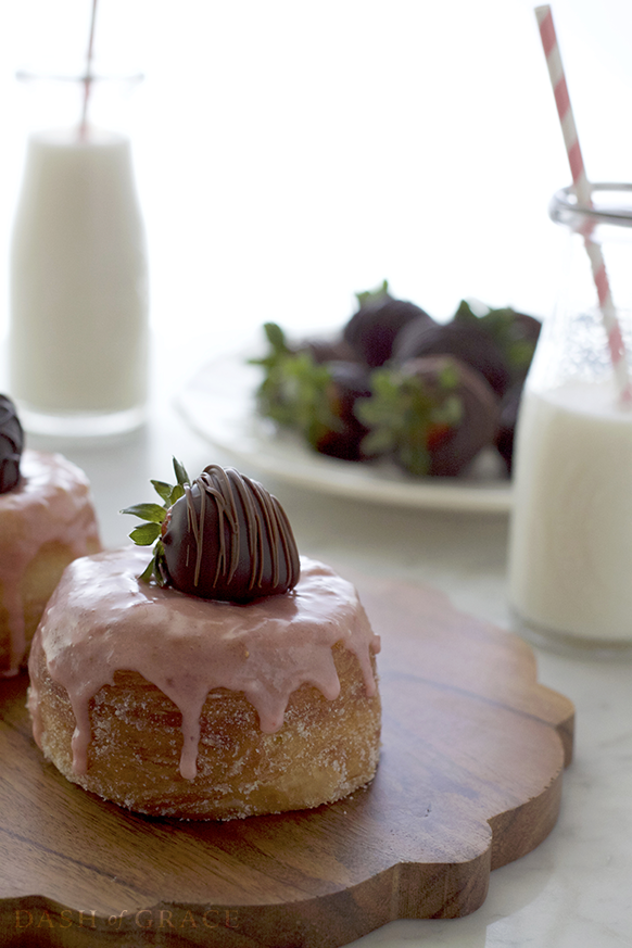 Chocolate Covered Strawberry Croissant Donuts (Cronuts) Filled with Nutella Recipe