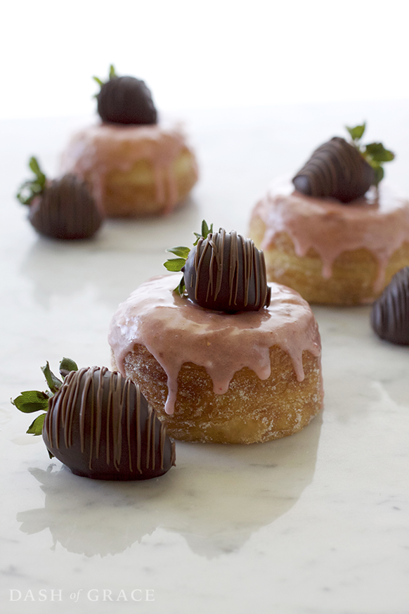 Chocolate Covered Strawberry Croissant Donuts (Cronuts) Filled with Nutella Recipe