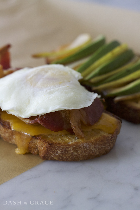 Honey Mustard Avo Pear Breakfast Grilled Cheese Recipe