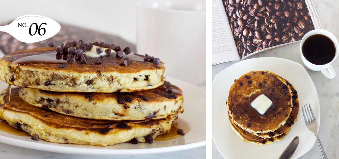 Fluffy Chocolate Chip Buttermilk Pancakes