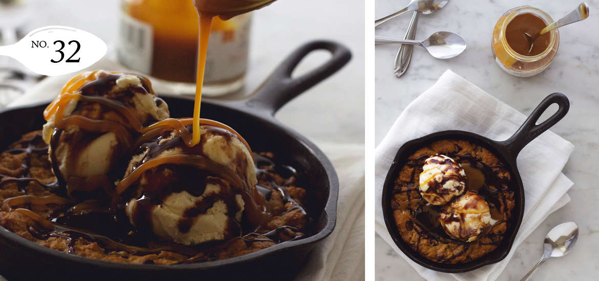 Chocolate Chip & Toffee Skillet Cookie (Pizookie)