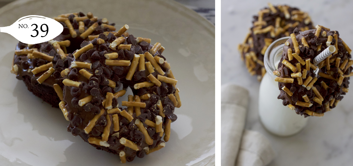 Nutella Dark Chocolate Salted Pretzel Donuts