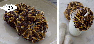 Nutella Dark Chocolate Salted Pretzel Donuts